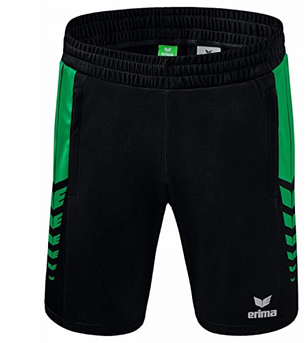 Erima unisex - barn Six Wings Worker Short (1152213), svart/smaragd, 164