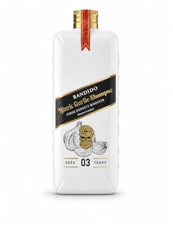 Bandido Black Garlic Shampoo 350 ml – Shampoo Herren mit Schwarzem Knoblauch Extrakt, Anti Schuppen Shampoo Herren, Haarshampoo für Kopfhautpflege, Volumen Shampoo, Barber Shampoo