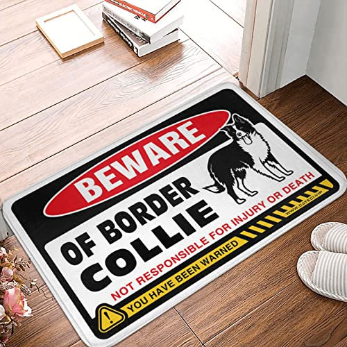 Décor de bar extérieur Beware of Border Collie paillasson personnalisé tapis de bienvenue avant porche décoration d'automne (taille : 50 x 80 cm)