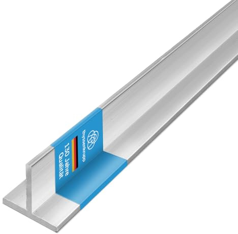 thyssenkrupp T-Profil Aluminium 40x40x4 mm – 1500 mm Länge | Aluprofil T-Profil | Aluminium T-Metall | EN AW-6060 | leicht, stabil & vielseitig einsetzbar
