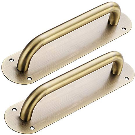2er-Pack Türgriffgriffe, Scheunentorgriffe, Gartentorgriff, Haustürgriffe für Holztüren, für Haustüren, Holztüren, Balkontüren, Edelstahl (grüne Bronze, Lochabstand: 219 mm)