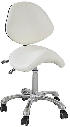 TUJOBA Sattelhocker Saddle Ergonomischer Stuhl Mit Neigbarer Rückenlehne, Höhenverstellbarer Bürorollstuhl PUs Aus Leder, Beauty Dental Hospital Gaslifthocker
