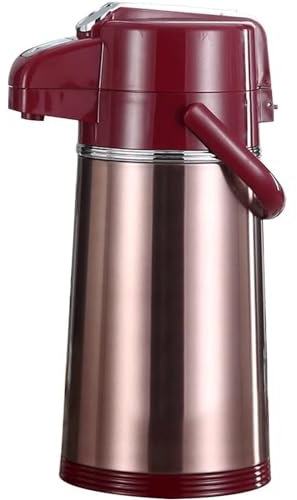 ZUMAHA Jarra Térmica De Café De 3L/101.5OZ, Frasco De Vacío Forrado De Vidrio con Bomba, Jarra Térmica De Acción De Palanca, Dispensador De Agua Y Café