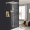 Système de douche encastré en laiton, 30,5 cm, doré, avec douchette, colonne de douche, pour maison et hôtel