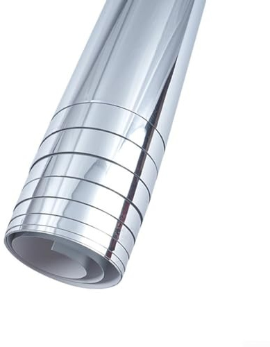 UTTASU Spiegelfliesen HD Kein Glas Spiegelfliesen 50 x 200 cm Selbstspiegelplatten Flexible Spiegelfolie Wanddeko Wandspiegel Spiegeldekoration