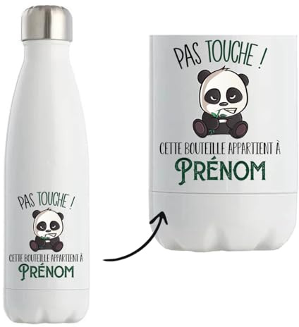 Bouteille Gourde Isotherme Prénom personnalisable bas les pattes | idée cadeau personnalisé drôle et original