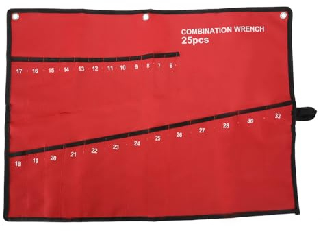 Be In Your Mind Werkzeugtasche 25-Taschen Werkzeug-Aufbewahrungstasche Hardware-Schraubenschlüssel Werkzeugrolle Aufbewahrungstasche für Schraubenschlüssel Zangen Schraubendreher