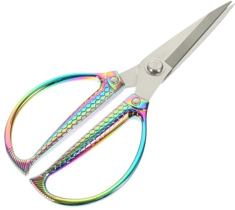 GRIRIW Forbici Da Cucina Heavy Duty in Acciaio Inossidabile Con Impugnatura in Lega Di Zinco Design Pesce Per Tagliare Carne Ossa Di Pollo e Pesce Utensile Multiuso Ergonomico Antiscivolo