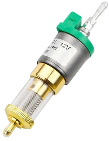 12V-22ML 1-5 KW Standheizung Diesel Dosierpumpe, Luft-Diesel-Heizungspumpe, Doppelfilter, Auto-Ultra-leise-Auto-Heizungs-Kraftstoffpumpe für Luftheizungs-Benzinmotor