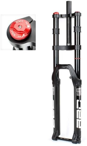 LPYDWZ Downhill Mountain Bike Fork 27.5 29 Inch, Magnesium Alloy 32mm Double Shoulder Mountain Cycling Fork With Damping Rebound Travel 150mm(26 inch)