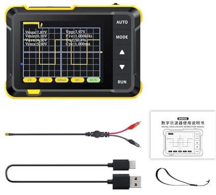 Osciloscopio Digital portátil DSO152, Ancho de Banda automático de 200KHz, frecuencia de muestreo de 2,5MSa/s, Herramientas de reparación electrónica(NO.1(Standard))
