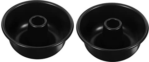 Ciieeo 2 Pièces moule à beignet moule à cake moule à gâteau antiadhésif non poêle moule donuts moule à donuts bonbonnière moule à gâteau en métal moule de cuisson pour Black