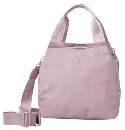 TOTTO - Bolsa Térmica Porta Alimentos 9 L, Modelo Bow, Bolsa Comida Trabajo con Tupper, Bolsillo Delantero, Asa de Mano, Correa Ajustable y Removible, Fácil de Limpiar, Color Keepsake Lilac