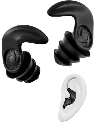 Tappi orecchie dormire, isolano russare & rumori, tappi per orecchie antirumore aderenti anche dormendo su un lato, nuotando & correndo, ideali per viaggi, lavoro & sport nero