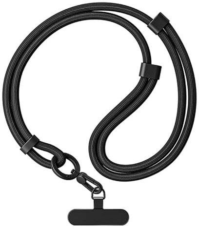 MORSUNBELA Cordino per Cellulare,Laccio per Cellulari da Collo Regolabile Laccetto per Cellulare Laccetti per Cellulari,Nero