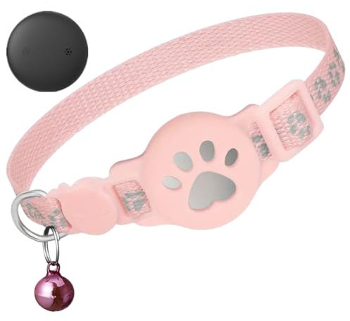 OIXYA Smart Cat Collar,Collare gps gatto,mini GPS Tracker per gatti,localizzazione in tempo reale,avvisi di salute,monitoraggio dell'attività,nessun abbonamento richiesto,compatibile con iOS