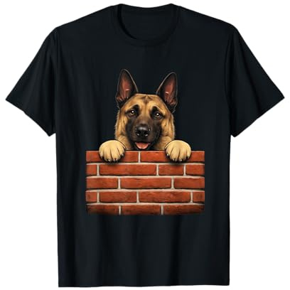 Mur de Briques pour Chien Malinois Belge drôle T-Shirt