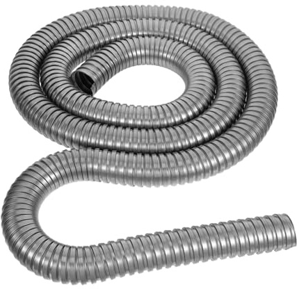 Healeved Tubo Flessibile in Acciaio Inox 304 da 38mm X, Metallico Resistente Agli Urti per Cablaggio Elettrico Esterno, Guaina Protettiva Anticorrosione per Cavi Industriali e Automazione