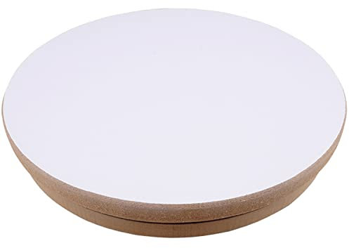 KUNSTIFY Töpferscheibe I Rund I 30cm Durchmesser, Höhe 5 cm MDF Drehscheibe Drehteller für Töpferei Ton zum Töpfern Kunst DIY Handwerk Basteln Tonfiguren Schalen