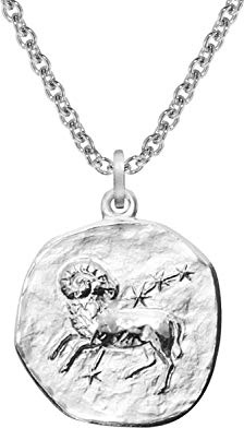 trendor Sternzeichen Widder mit Halskette 925 Silber Ø 16 mm 08441-04 | Tierkreiszeichen Anhänger Sterlingsilber für Damen, Herren oder Kinder,