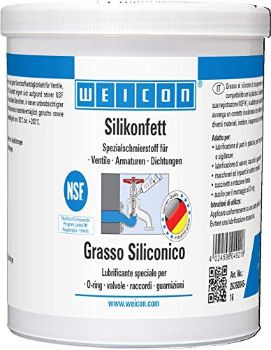 WEICON Grasa Siliconica 450gr Lubricante para Válvulas, Conexiones y Juntas