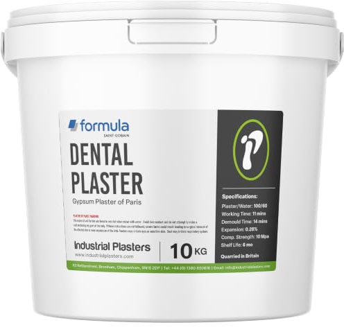 Dental Plaster, White Casting Plaster of Paris, Saint-Gobain Formula Dental Plaster (10kg Bucket)