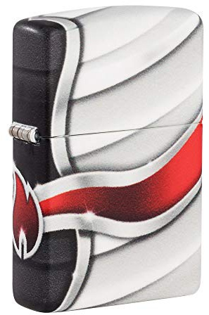 Zippo Sturmfeuerzeug - Flame Logo Wave, 540°, Color Image - Nachfüllbar - Wiederverwendbar - Windfestes Design - Geschenkbox - Made in USA