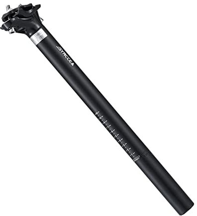 Bynccea Fahrrad-Sattelstütze 27,2mm 30,9mm 31,6mm Aluminiumlegierung Sattelstange 400mm für Mountainbikes Rennrad Downhill Bike Track Fahrrad Fixed Gear MTB BMX