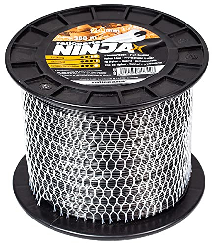 Ratioparts Ninja Nylonfaden 2,4 mm 360 m Trimmerfaden rund Mähfaden