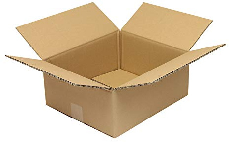 Verpackungsheld Wellpapp-Faltkarton 2-wellig, 350x300x140mm, Qual. 2.30BC, braun, FEFCO 0201, 10 Stück