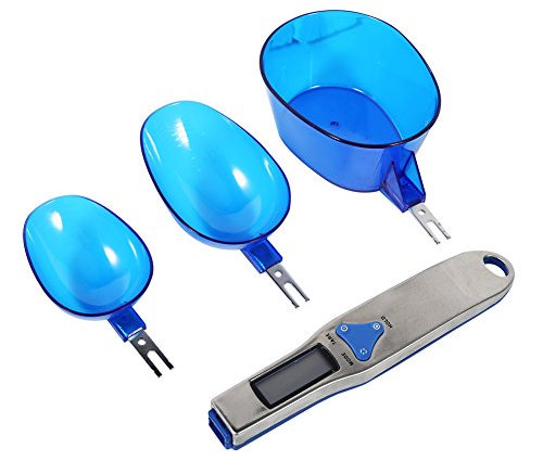 Cuillère de Pesée Numérique, Balance électronique Cuillère Numérique Précise avec 3 Cuillères Amovibles, Balance de Cuisine Poids 500 G/0,1 G avec écran LCD pour Café, Thé, Farine, épices