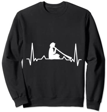 Schweizer Musiker Herzschlag Alphorn Musikinstrument Alpen Sweatshirt