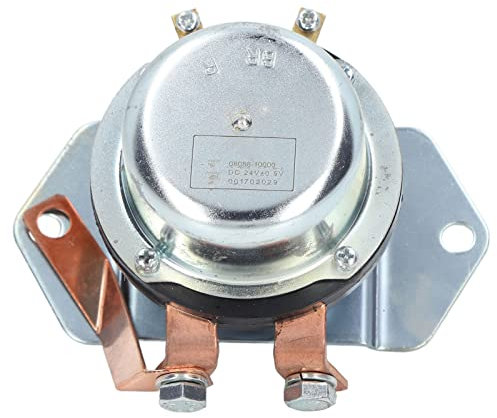 Interrupteur de Déconnexion de Batterie 24V en Acier allié Interrupteur Principal D'alimentation électromagnétique pour Pelle Kobelco (Pôle négatif)