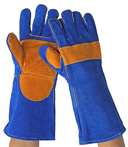 1 Paar Anti-Biss-/Kratz Schutzhandschuhe Für Hunde, Katzen, Eidechsen, Schlangen, Verdickte Lederhandschuhe Für Den Umgang Mit Haustieren,40cm