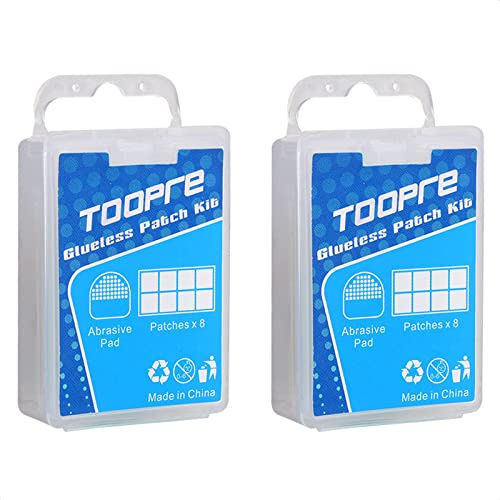 KIEVODE 2 Packs Bike Tire Puncture Repair Patch Kit 16 Self Adhesive Patches and 2 Scuffers in Total for Road and Mountain Bicycle Inner Tube Repair Quick Easy Patches
