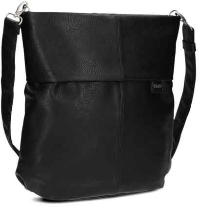 Zwei Damen Handtasche Mademoiselle.M M140 Umhängetasche 12 Liter klassische Crossbody Bag aus weichem Kunstleder, DIN-A4 passend, große Tasche für die Arbeit, Büro oder Uni