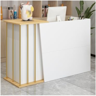 Empfangstheke, Einfacher, Moderner Supermarkt, Minimarkt, Hotel, Kleine Bar, Schönheitssalon, Bekleidungsgeschäft, Kassierer, Rezeption, Kasse Für Den Salon, Empfang(Size:120cm/47.24in,Color:Warmweiß)