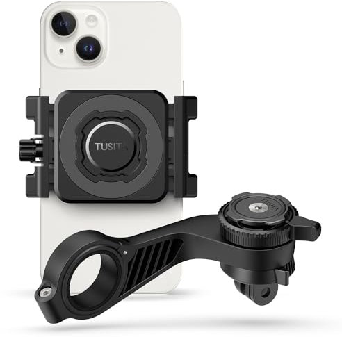 TUSITA Kit di Supporto per Bicicletta per Telefono - Twist Lock Supporto per Telefono da Manubrio e Adattatore Universale a Morsetto