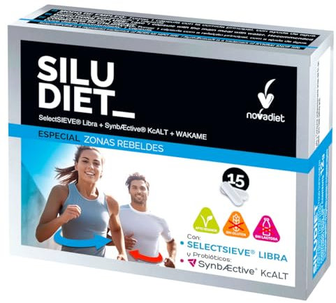 NOVADIET - SILUDIET Cápsulas con SelectSIEVE Libra, SynbÆctive KcALT y Wakame - Para el Control del Peso de Manera Efectiva y Tener una Vida Saludable - 15 Cápsulas Vegetales