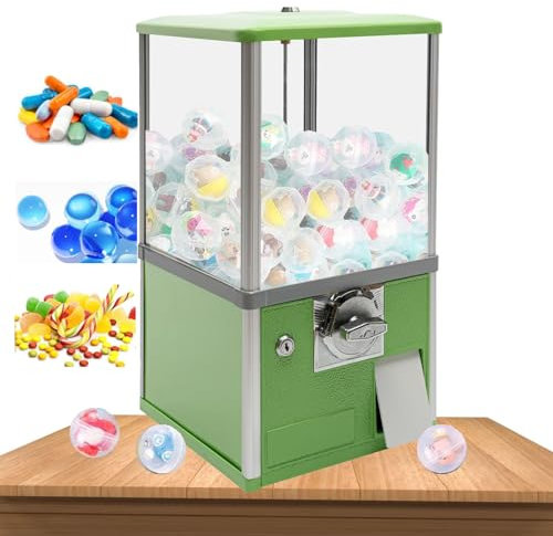 Distributori Automatici Per Aziende,Distributore Di Gomme Da Masticare,Distributore Di Capsule,Distributore Di Caramelle, Distributore Di Capsule Rotonde Con Palline Rimbalzanti Da 4,5-5,5 cm,Green