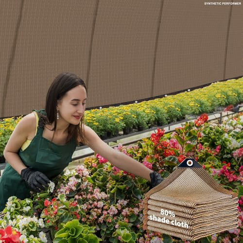 Rete Ombreggiante,Teli Ombreggianti,Telo Parasole Per Esterni,all'80% ai raggi UV, per terrazze,pergolati, balconi,giardini,piante,serre,auto,pollai,fienili e cucce per cani all'aperto