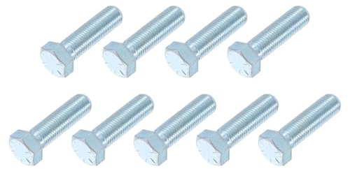 METALLIXITY 9Stk Sechskantschrauben 7/16-20 x 1-1/2 UNF Feingewinde Silber | Sechskantschraube, Kohlenstoffstahl verzinkt, Außensechskantantrieb, Für Möbelreparatur