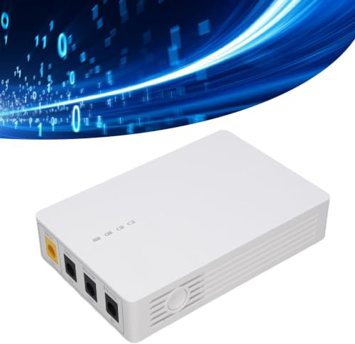 Marhynchus Mini UPS 6000 MAh Fuente de Alimentación Ininterrumpida para la Alimentación de Copia de Seguridad del Módem del Enrutador con Indicador Inteligente Protección de Cortocircuito