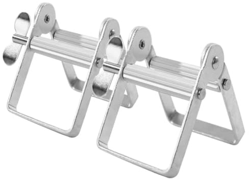 Abaodam 2-Pack Stainless Steel Toothpaste Tube Squeezer Manual Metal Tube Squeezer Tool for Hair Dye Pigment Paste and Toothpaste, Salon Supplies for Precise Tube Dispensing