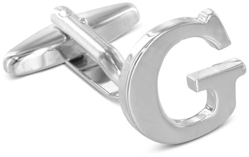 TEROON Manschettenknopf Buchstaben Initiale 'G' [EIN Knopf - KEIN Paar]