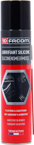 FACOM 006100 Lubrifiant Silicone, spécial Plastique et Caoutchouc, Aerosol 300 ml Tuyau Prolongateur