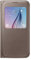 Samsung Leather-Effect S-View Folio Schutzhülle Case Cover in Kunstleder für Galaxy S6, gold