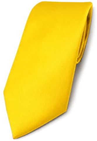 TigerTie Herren Satin-Krawatte einfarbig, 150x8 cm, für Business, Hochzeit und Feier