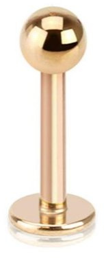 Paula & Fritz® Labret Piercing Rosegold Lippenpiercing Stecker Ohr Damen Herren Tragus Conch Kugel Stab Chirurgenstahl 1,6-mm 8-mm