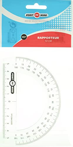 Point De Mire Rapporteur cristal 12cm Transparent Plastique Tabletop